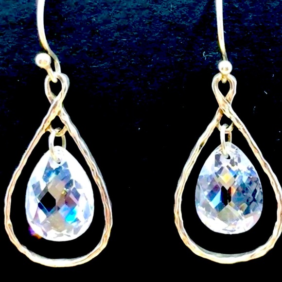 Silpada Vintage Sterling Silver CZ Earrings - Picture 4 of 6